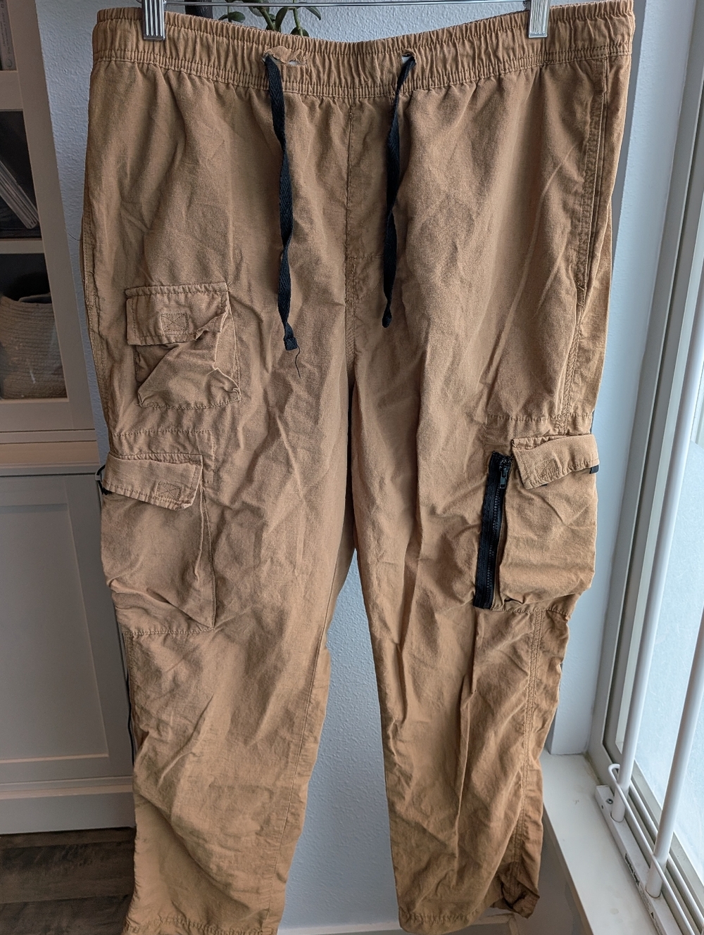 Aéropostale Cotton Nylon Tech Utility Cargo Pants Tan Men’s L